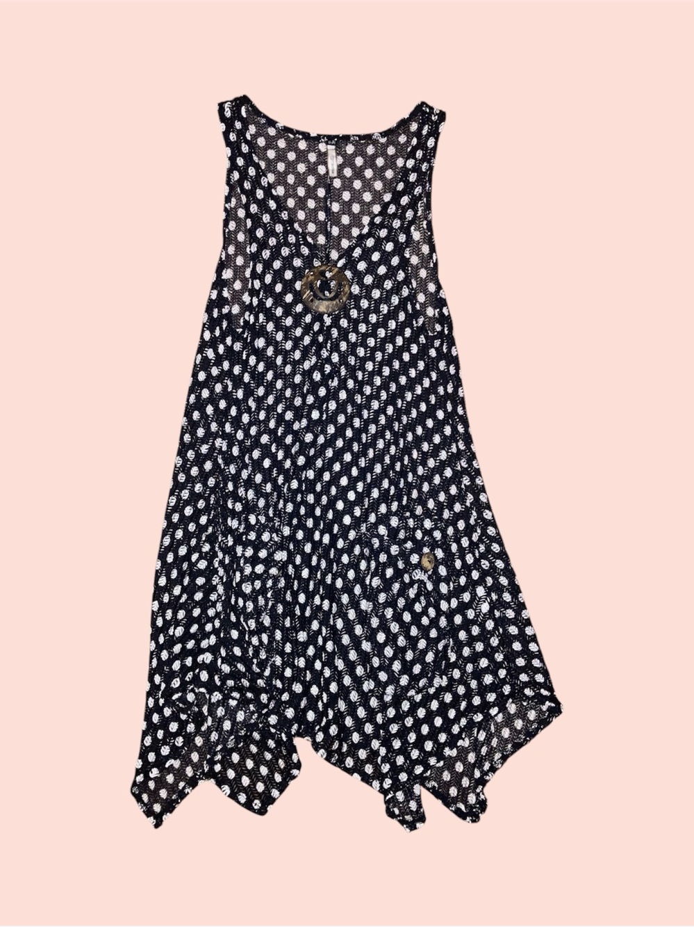 Black & White Polkadot Coverup